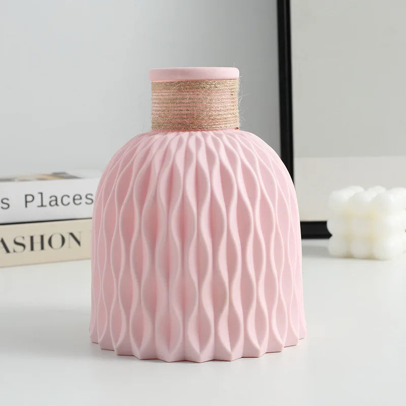 Nordic Origami-Style Textured Shatterproof Vase