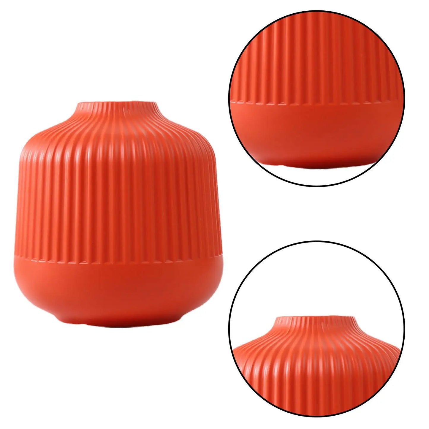 Nordic Ribbed Bud Vase – Vibrant Minimalist Decor