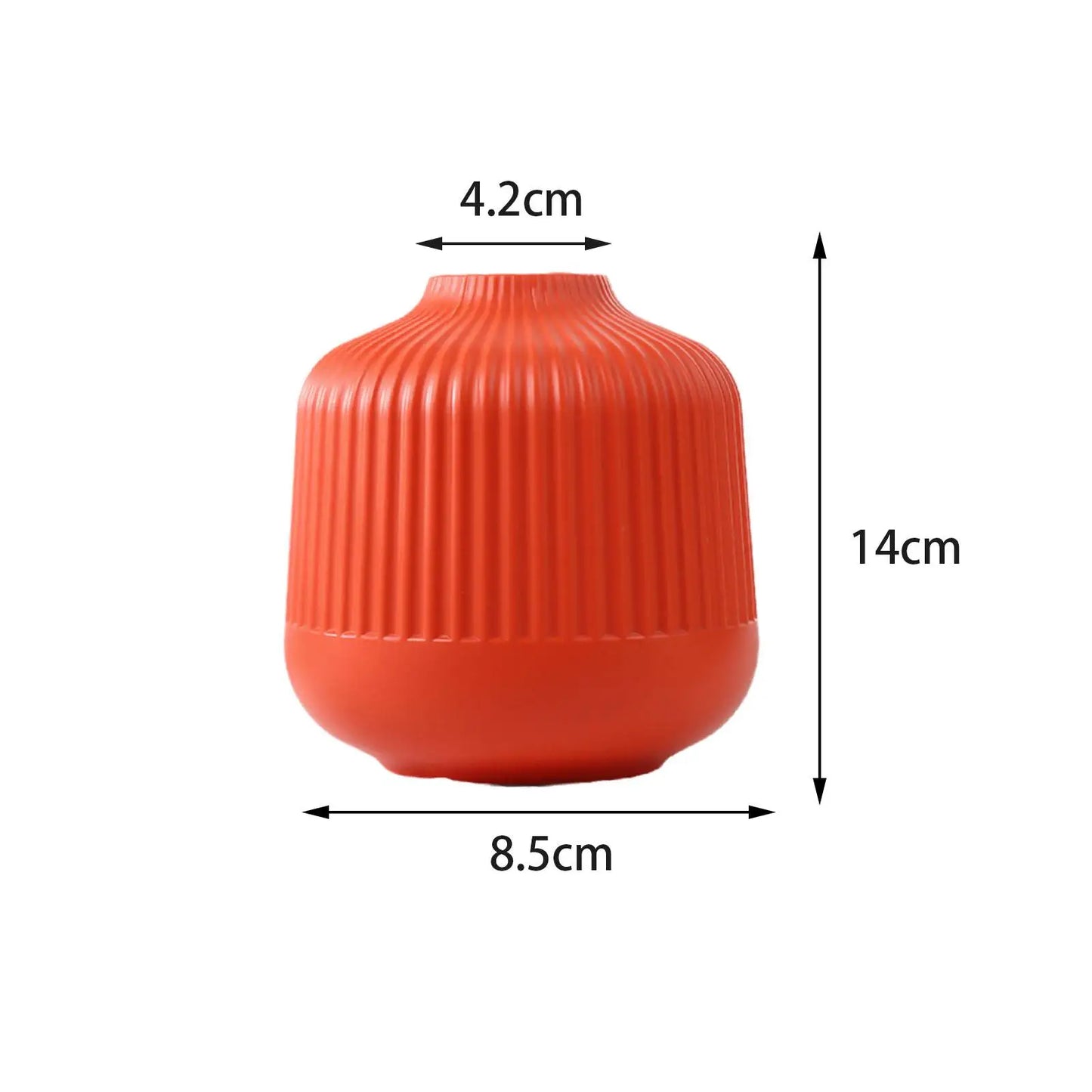 Nordic Ribbed Bud Vase – Vibrant Minimalist Decor
