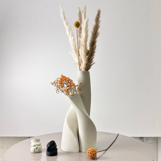 Two-Piece Flowing Vase