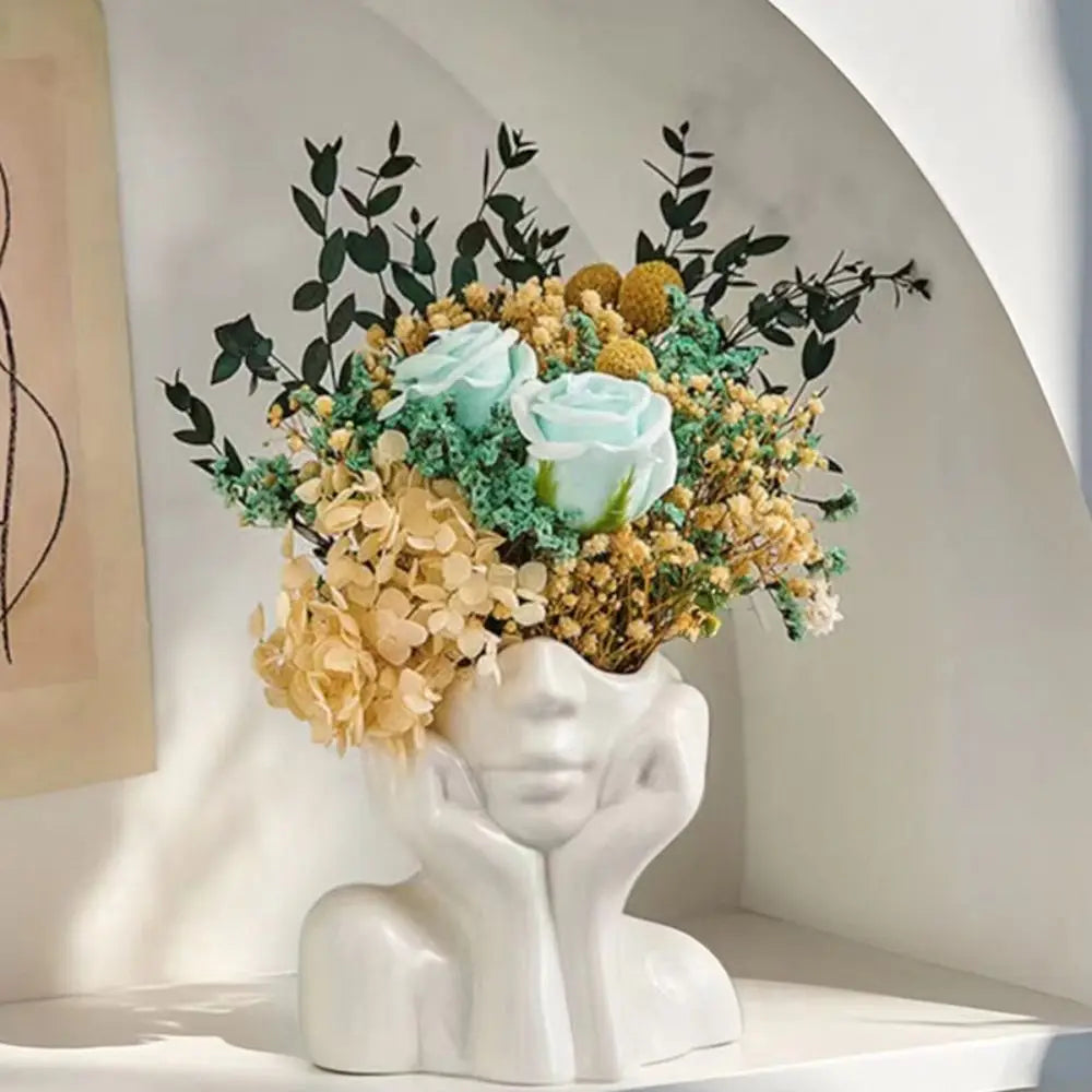 Boho Half Face Vase