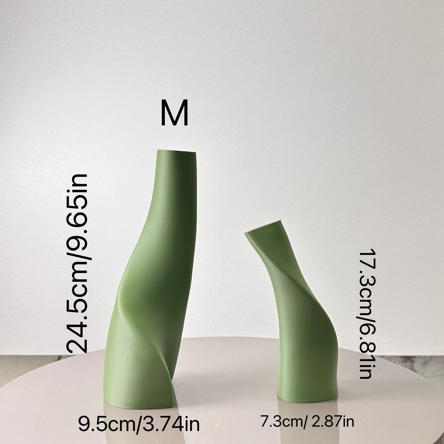 Two-Piece Flowing Vase