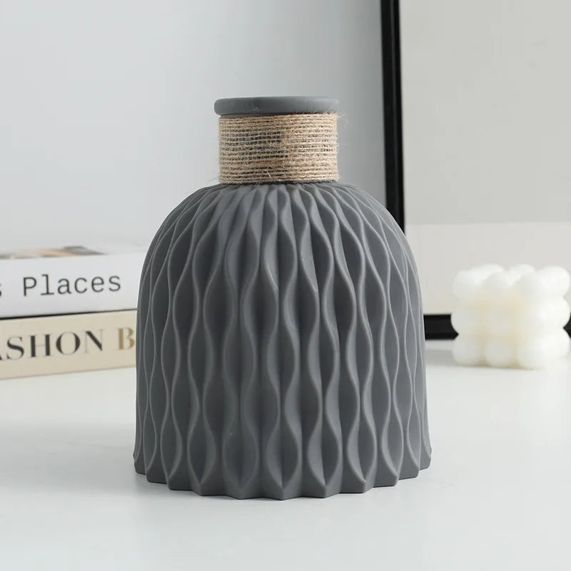 Nordic Origami-Style Textured Shatterproof Vase