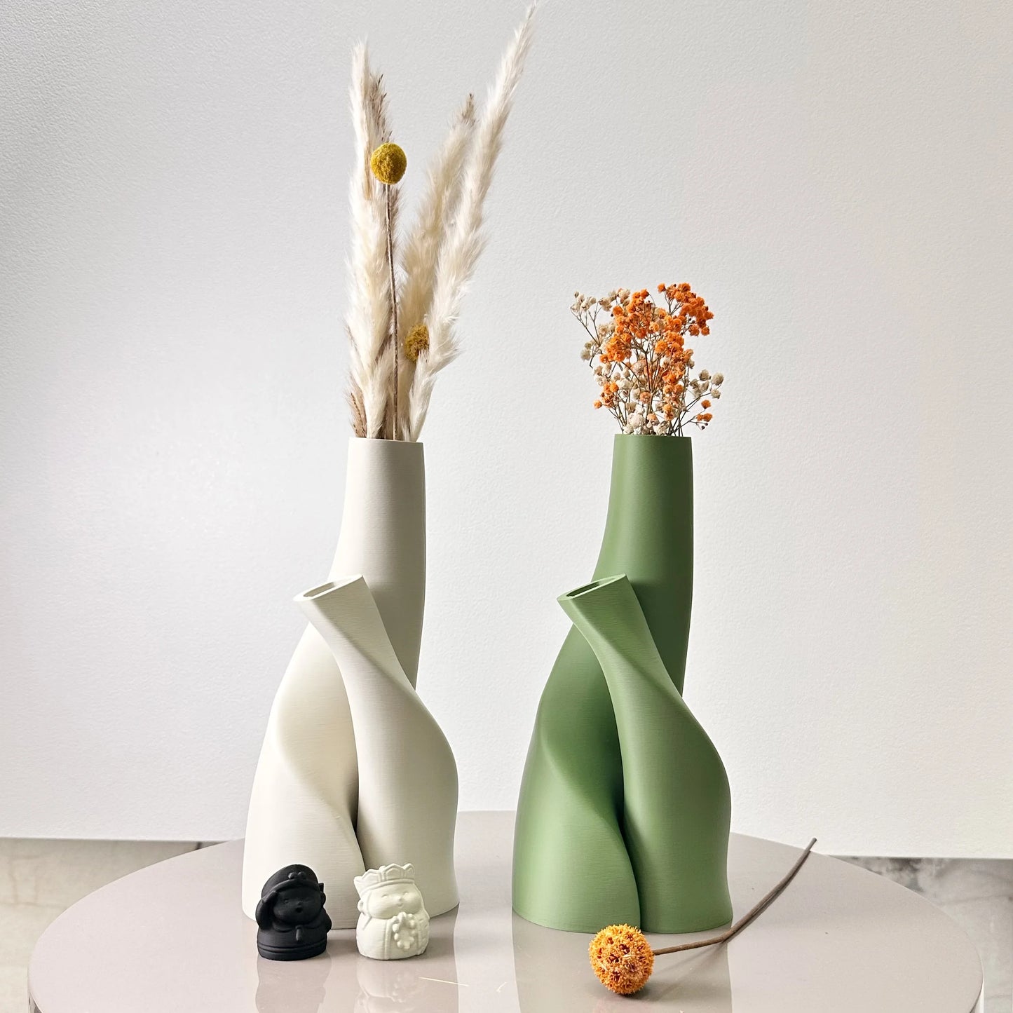 Two-Piece Flowing Vase