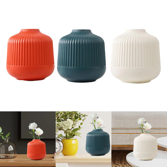 Nordic Ribbed Bud Vase – Vibrant Minimalist Decor