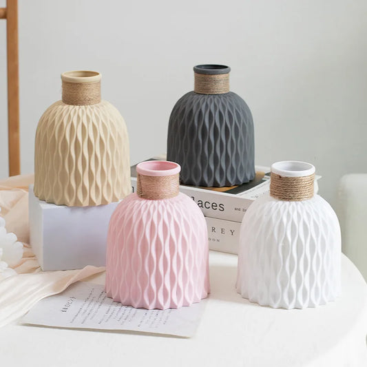 Nordic Origami-Style Textured Shatterproof Vase