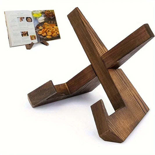 Wooden Cookbook Kitchen Stand