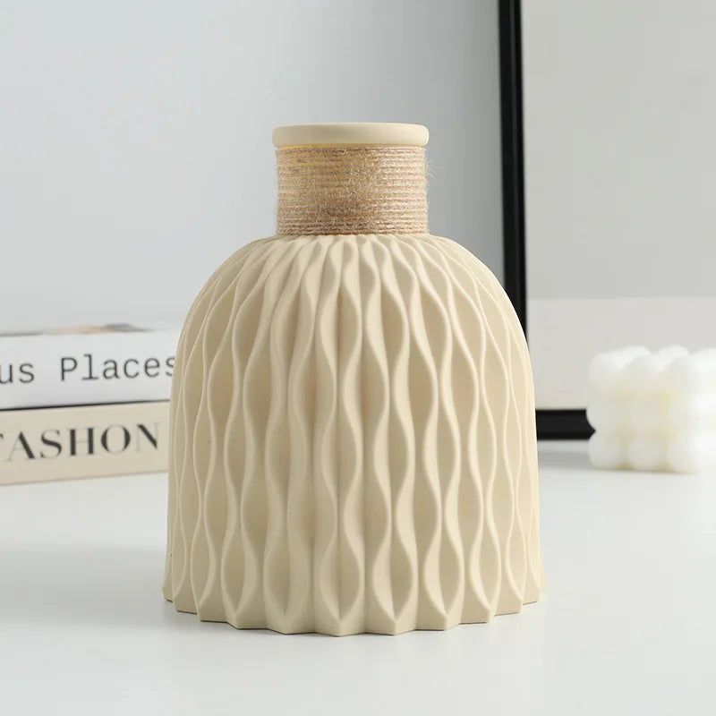 Nordic Origami-Style Textured Shatterproof Vase