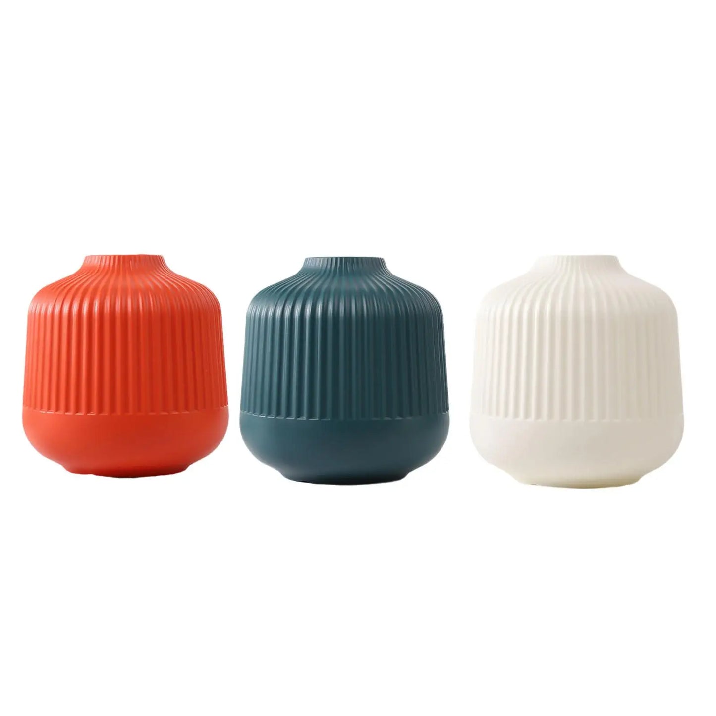 Nordic Ribbed Bud Vase – Vibrant Minimalist Decor